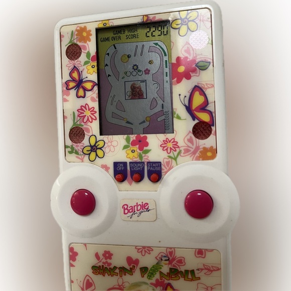 Vintage Micro Games Barbie™ Shakin' Pinball Handheld Game c1995 Tested WORKS